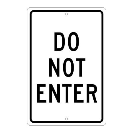 National Marker Co Aluminum Sign - Do Not Enter - .063in Thick,  TM11H